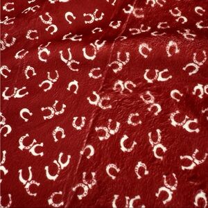Michael Miller SMP0290 Horseshoe Red Western Fabric VELVET 1 yard x 31" W